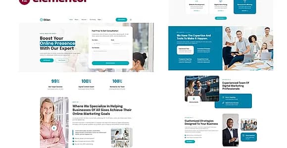 Eklan - Digital Marketing Agency Elementor Template Kit