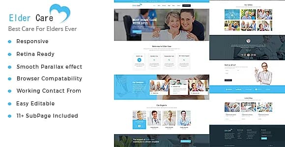 Elder Care - Senior Security HTML Template