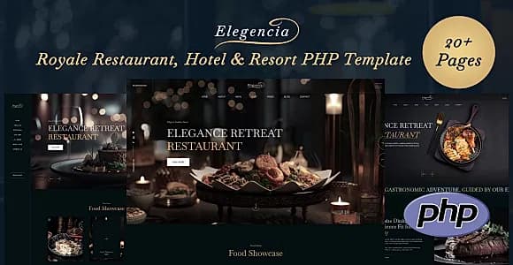 Elegencia - Royale Restaurant, Hotel & Resort PHP Template