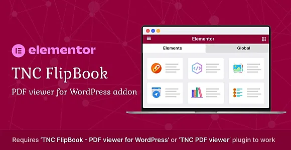 Elementor  TNC FlipBook  PDF viewer for WordPress Addon WordPress Plugin