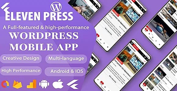 ElevenPress - A full-featured WordPress mobile app crafted with Flutter