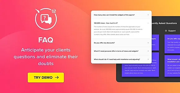 Elfsight FAQ CC WordPress Plugin