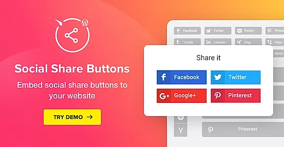 Elfsight Social Share Buttons CC WordPress Plugin