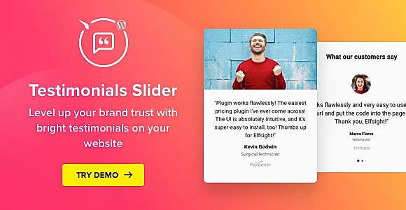 Elfsight Testimonials Slider CC WordPress Plugin