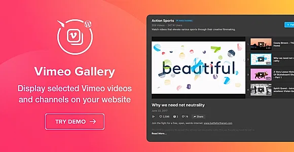Elfsight Vimeo Gallery CC WordPress Plugin