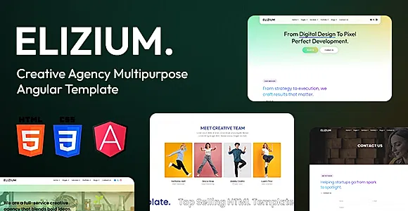 Elizium - Creative Business and Innovative Angular Template