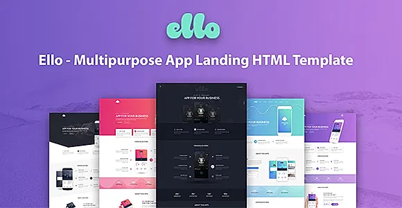 ELLO - Multipurpose App Landing HTML Template