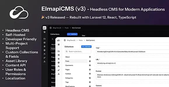 ElmapiCMS - Headless CMS for building Content API