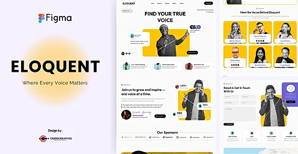 Eloquent - Vocal Coaching Figma Template Kit