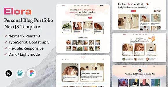 Elora – Minimalist Blog & Magazine NextJS Template