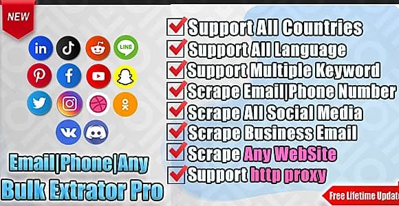 Emails|Phones|Any Bulk Scrape & Extractor