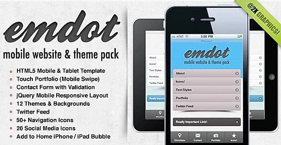 Emdot - Mobile Website & Template Pack