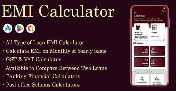 EMI Calculator - All Loan EMI Calculator - Financial Calculator - Monthly EMI Planner