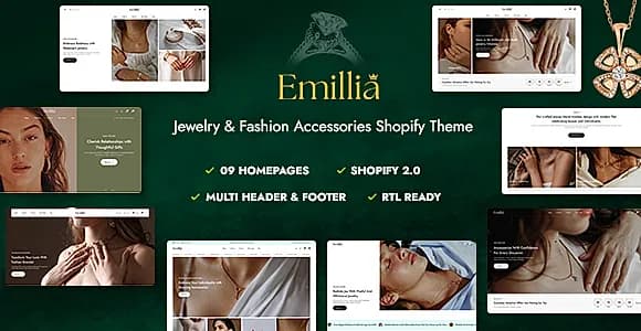 Emillia – Jewelry & Fashion Accessories Shopify Theme