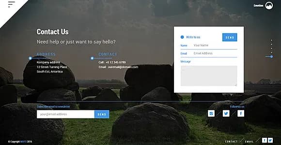 Emotion - Creative design and responsive portfolio template