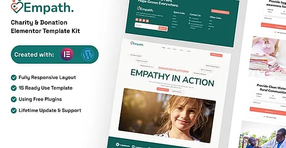 Empath - Charity & Donation Elementor Template Kit