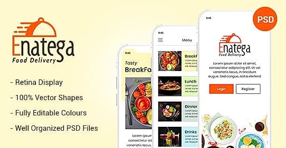 Enatega - Food Delivery Mobile App PSD