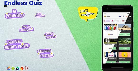 Endless Quiz - Android Quiz App with Laravel Admin Panel