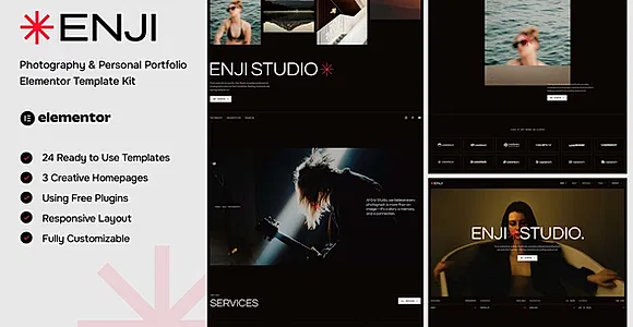 Enji - Photography & Personal Portfolio Elementor Template Kit