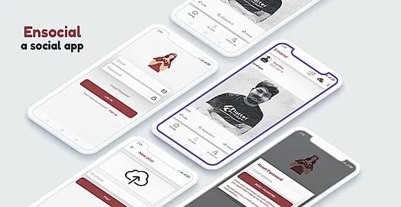 Ensocial - Firebase Social Applications, Social media app