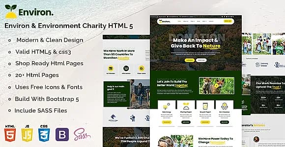 Environ - Environment Charity HTML Template