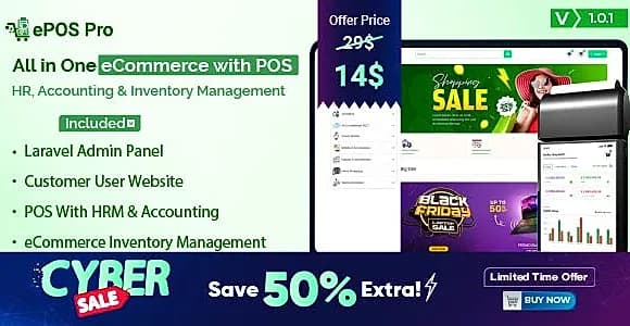 ePOS Pro - POS, HRM & Accounting with eCommerce Solution