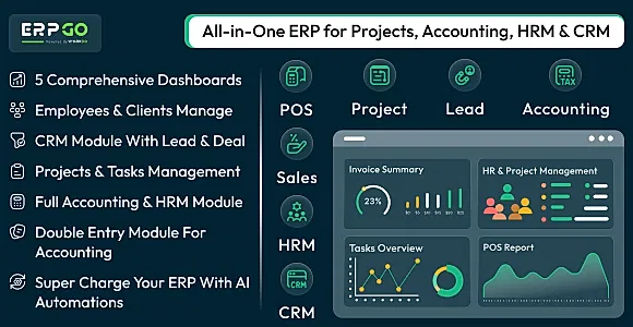 ERPGo - All In One Business ERP With Project, Account, HRM, CRM & POS