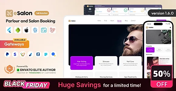 eSalon - Parlour and Salon Booking Full Solution