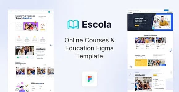 Escola – Online Courses & Education Figma Template