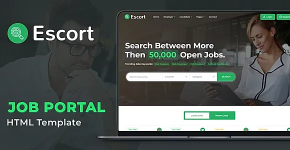 Escort - Job Portal HTML Template
