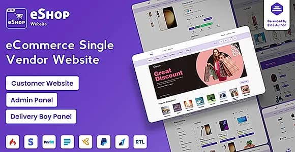 eShop Web- eCommerce Single Vendor Website