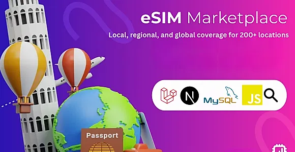 eSIM – Start Your eSIM Business Website | Sell Worldwide | Website with Laravel Admin