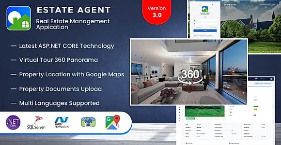 EstateAgent - Real Estate Management System with 360 Panorama View