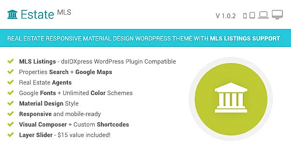 EstateMLS - Real Estate WordPress Theme with Integrated MLS WordPress Theme