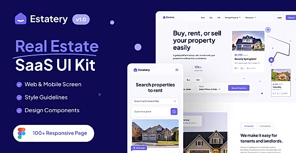 Estatery - Real Estate SaaS UI Kit