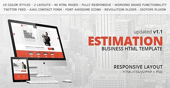 Estimation - Responsive Business HTML Template