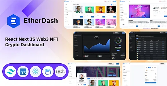Etherdash - React Next JS Web3 NFT Crypto Dashboard