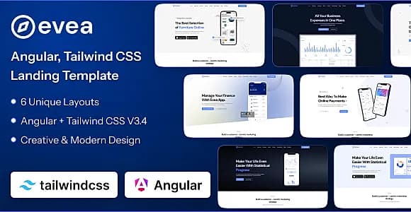 Evea - Angular App Landing Page Template