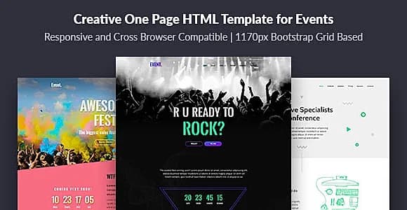 Event — Creative and Modern One Page HTML Template for Events