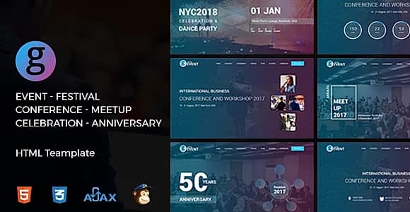 G-Event - Responsive Meetup Event & Conference Template