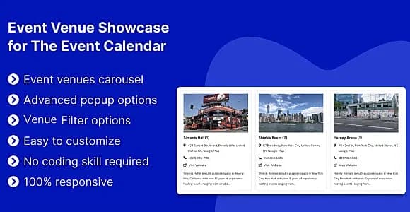 Event Venue Showcase WordPress Plugin