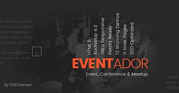 Eventador - Premium Event, Conference & Meeting Landing Pages Pack