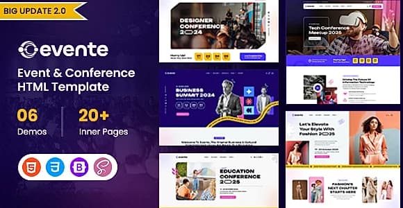 Evente - Event & Conference HTML Template