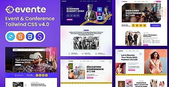 Evente - Event & Conference Tailwind CSS Template