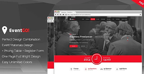 EventGo - Onepage Event Landing Page