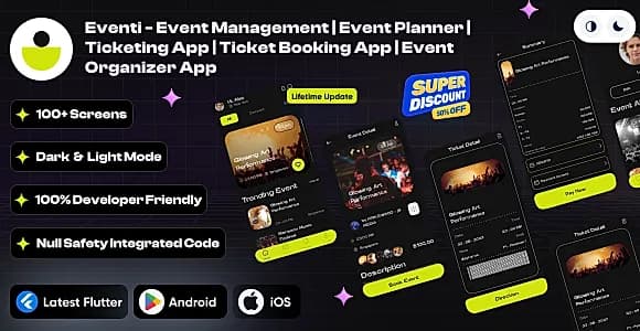 Eventi - Event Management | Event Planner | Ticketing App | Ticket Booking App | Event Organizer App