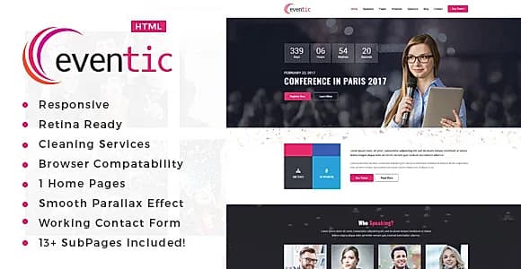 Eventic - Conference & Event HTML Template