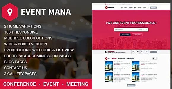 EventMana WordPress Theme