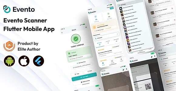 Evento - Ticket Scanner Mobile App - Multivendor Event Ticket Selling Flutter App