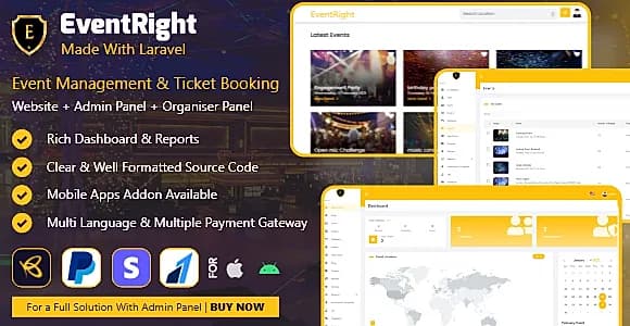 EventRight - Ticket Sales and Event Booking & Management System - (saas)